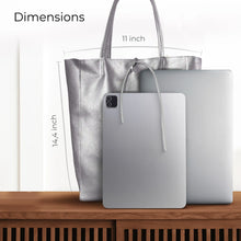 Charger l'image dans la galerie, Italian Metallic Full-Grain Leather Tote Bag | Vinci
