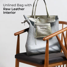 Charger l'image dans la galerie, Italian Metallic Full-Grain Leather Tote Bag | Vinci
