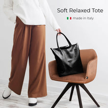 Charger l'image dans la galerie, Italian Metallic Full-Grain Leather Tote Bag | Vinci
