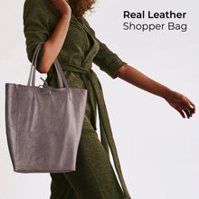 Charger l'image dans la galerie, Italian Metallic Full-Grain Leather Tote Bag | Vinci
