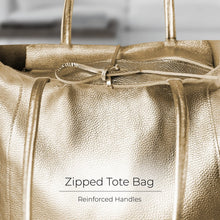 Charger l'image dans la galerie, Italian Metallic Full-Grain Leather Tote Bag | Vinci
