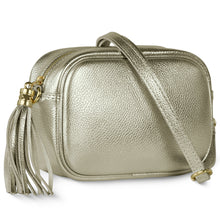 Charger l'image dans la galerie, Italian Metallic Full-Grain Leather Crossbody Bag | Napoli
