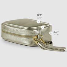 Charger l'image dans la galerie, Italian Metallic Full-Grain Leather Crossbody Bag | Napoli
