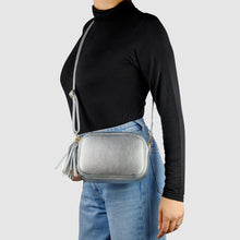 Charger l'image dans la galerie, Italian Metallic Full-Grain Leather Crossbody Bag | Napoli
