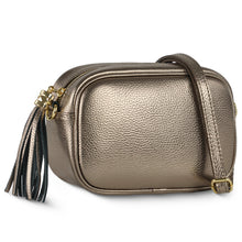 Charger l'image dans la galerie, Italian Metallic Full-Grain Leather Crossbody Bag | Napoli
