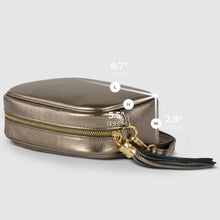 Charger l'image dans la galerie, Italian Metallic Full-Grain Leather Crossbody Bag | Napoli
