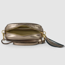 Charger l'image dans la galerie, Italian Metallic Full-Grain Leather Crossbody Bag | Napoli
