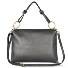 Cargar imagen en el visor de la galería, Italian Metallic Full-Grain Leather Shoulder Bag | Prato
