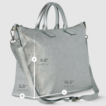 Load image into Gallery viewer, Italian Genuine Metallic Suede Top-Handle Bag | Padova
