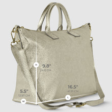 Load image into Gallery viewer, Italian Genuine Metallic Suede Top-Handle Bag | Padova

