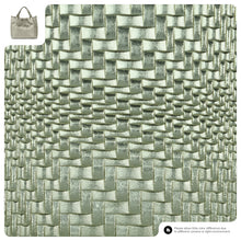 Load image into Gallery viewer, Italian Genuine Basketweave-Embossed Metallic Suede Top-Handle Bag | Imperia

