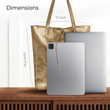 Cargar imagen en el visor de la galería, Italian Genuine Metallic Suede Tote Bag | Pisa
