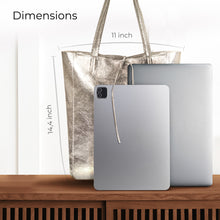 Cargar imagen en el visor de la galería, Italian Genuine Metallic Suede Tote Bag | Pisa
