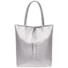 Cargar imagen en el visor de la galería, Italian Genuine Metallic Suede Tote Bag | Pisa
