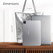 Cargar imagen en el visor de la galería, Italian Genuine Metallic Suede Tote Bag | Pisa
