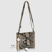 Charger l'image dans la galerie, Italian Genuine Python-Print Suede Crossbody Bag | Lecce
