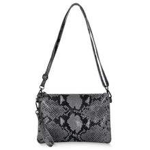 Charger l'image dans la galerie, Italian Genuine Python-Print Suede Crossbody Bag | Lecce
