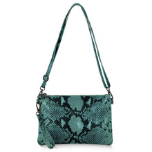 Charger l'image dans la galerie, Italian Genuine Python-Print Suede Crossbody Bag | Lecce
