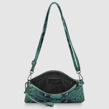 Charger l'image dans la galerie, Italian Genuine Python-Print Suede Crossbody Bag | Lecce
