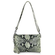 Charger l'image dans la galerie, Italian Genuine Python-Print Suede Crossbody Bag | Lecce
