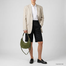 Charger l'image dans la galerie, Italian Genuine Suede &amp; Full-Grain Leather Shoulder Bag | Arezzo
