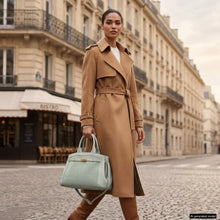 Cargar imagen en el visor de la galería, Italian Genuine Suede &amp; Full-Grain Leather Top-Handle Bag | Forlì
