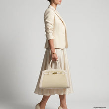 Cargar imagen en el visor de la galería, Italian Genuine Suede &amp; Full-Grain Leather Top-Handle Bag | Forlì
