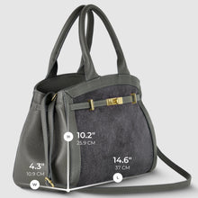 Cargar imagen en el visor de la galería, Italian Genuine Suede &amp; Full-Grain Leather Top-Handle Bag | Forlì
