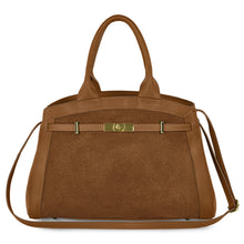 Cargar imagen en el visor de la galería, Italian Genuine Suede &amp; Full-Grain Leather Top-Handle Bag | Forlì
