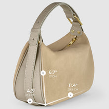 Charger l'image dans la galerie, Italian Genuine Suede &amp; Full-Grain Leather Crossbody Bag | Cremona
