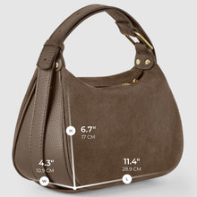 Charger l'image dans la galerie, Italian Genuine Suede &amp; Full-Grain Leather Crossbody Bag | Cremona
