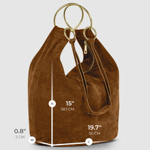 Cargar imagen en el visor de la galería, Italian Genuine Suede Hobo Bag | Belluno
