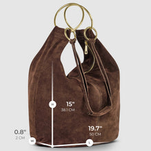 Cargar imagen en el visor de la galería, Italian Genuine Suede Hobo Bag | Belluno
