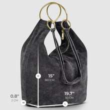Cargar imagen en el visor de la galería, Italian Genuine Suede Hobo Bag | Belluno
