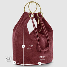 Cargar imagen en el visor de la galería, Italian Genuine Suede Hobo Bag | Belluno
