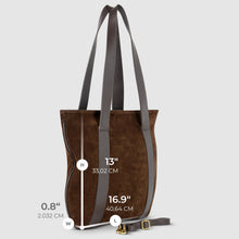 Load image into Gallery viewer, Italian Genuine Suede &amp; Full-Grain Leather Tote Bag | Varese
