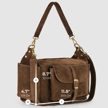 Cargar imagen en el visor de la galería, Italian Genuine Suede Shoulder Bag | Sondrio
