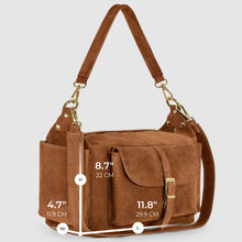 Cargar imagen en el visor de la galería, Italian Genuine Suede Shoulder Bag | Sondrio
