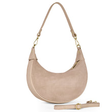 Charger l'image dans la galerie, Italian Genuine Suede &amp; Full-Grain Leather Shoulder Bag | Arezzo
