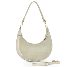 Charger l'image dans la galerie, Italian Genuine Suede &amp; Full-Grain Leather Shoulder Bag | Arezzo
