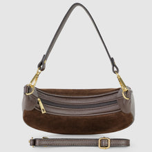 Charger l'image dans la galerie, Italian Genuine Suede &amp; Full-Grain Leather Shoulder Bag | Arezzo
