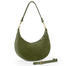 Charger l'image dans la galerie, Italian Genuine Suede &amp; Full-Grain Leather Shoulder Bag | Arezzo
