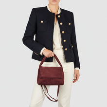Cargar imagen en el visor de la galería, Italian Genuine Suede Top-Handle Bag | Ravenna
