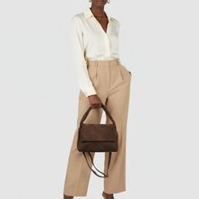 Cargar imagen en el visor de la galería, Italian Genuine Suede Top-Handle Bag | Ravenna
