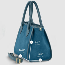 Cargar imagen en el visor de la galería, Italian Genuine Suede &amp; Full-Grain Leather Top-Handle Bag | Alba
