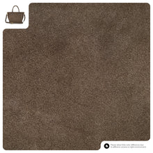 Cargar imagen en el visor de la galería, Italian Genuine Suede &amp; Full-Grain Leather Top-Handle Bag | Alba
