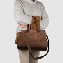 Charger l'image dans la galerie, Italian Genuine Suede Top-Handle Bag | Cuneo
