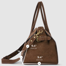 Charger l'image dans la galerie, Italian Genuine Suede Top-Handle Bag | Cuneo
