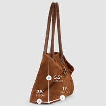 Charger l'image dans la galerie, Italian Genuine Suede &amp; Full-Grain Leather Tote Bag | Bologna
