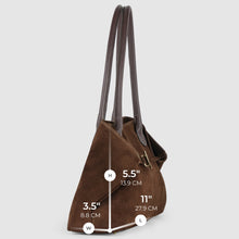 Charger l'image dans la galerie, Italian Genuine Suede &amp; Full-Grain Leather Tote Bag | Bologna
